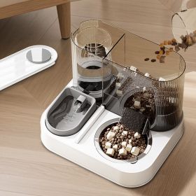 L-type USB pet food and water dispenser, large capacity storage and storage, automatic water and food dispensing, worry free feeding